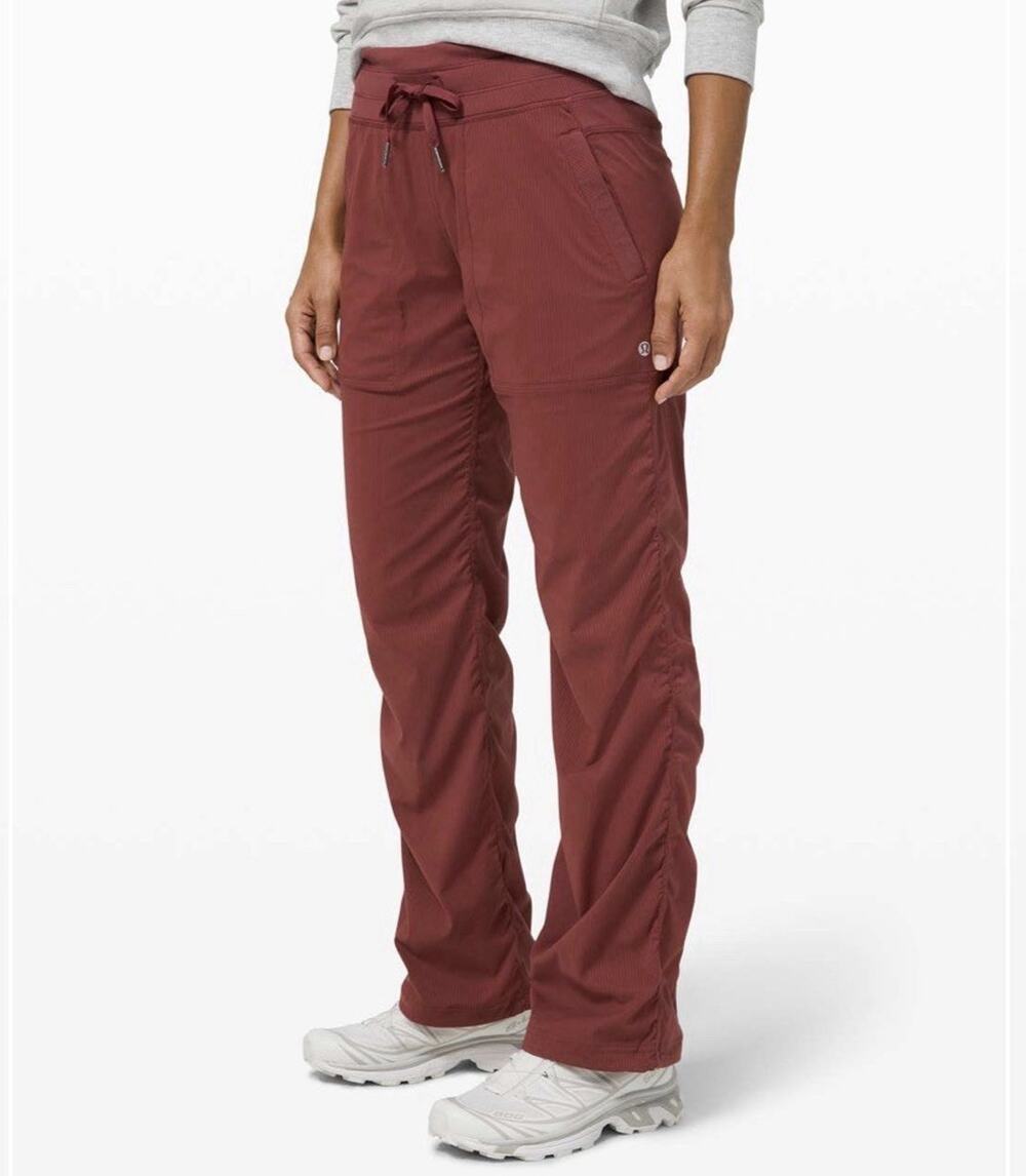 Lululemon Dance Studio Pant III Unlined Womens 14 Reg Savannah Burnt Orange Rust